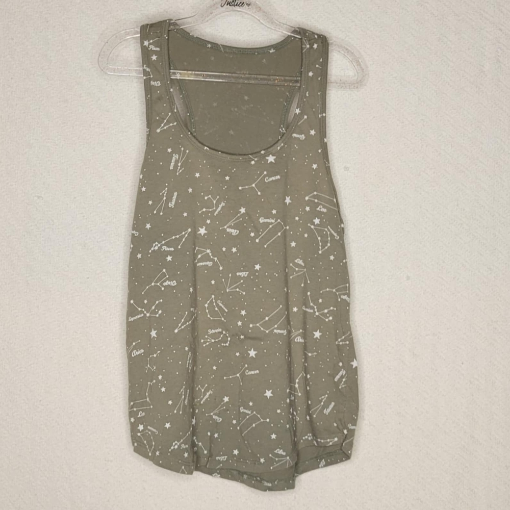 Relaxed Green Sleeveless Tank Top